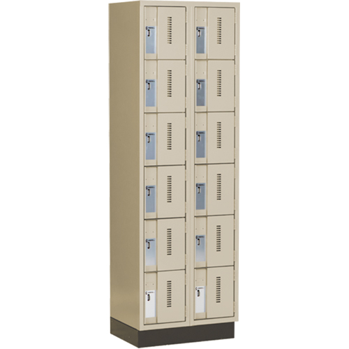 Casiers robustes Concorde, 6 niveaux, Bloc de 2, 24" x 18" x 76", Acier, Beige, Soud&eacute; (assembl&eacute;) Infinity Industrial Services Inc.