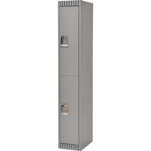 Lockers, 2 -tier, 12" x 18" x 72", Steel, Grey, Knocked Down Infinity Industrial Services Inc.