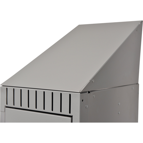 Dessus en pente, Bloc de 1, 18" p x 12" la x 10" ha, Gris, Acier Infinity Industrial Services Inc.