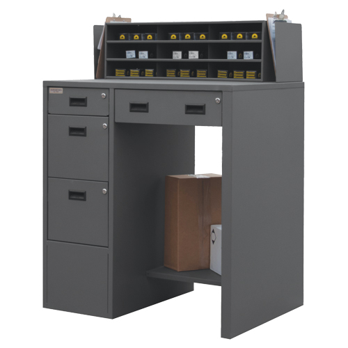 Bureau d'atelier, 39" la x 29" p x 53" h, Gris Infinity Industrial Services Inc.