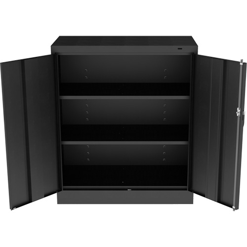 Standard Counter-High Cabinet, Steel, 2 Shelves, 42" H x 36" W x 18" D, Black Infinity Industrial Services Inc.