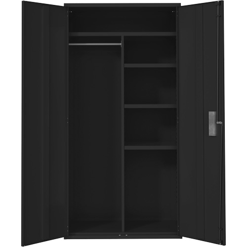 Combination Storage Cabinet, Steel, 6 Shelves, 72" H x 36" W x 18" D, Black Infinity Industrial Services Inc.