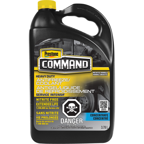 Liquide de refroidissement/antigel concentr&eacute; sans nitrate robuste longue dur&eacute;e pour service lourd Command, 3,78 L, Cruche Infinity Industrial Services Inc.