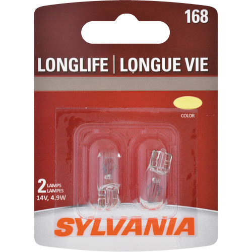 168 Long Life Mini Automotive Bulb, Incandescent, 4.9 W, Off White Infinity Industrial Services Inc.