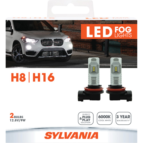 H8 Headlight Bulb, LED, 12.8 W/9 W, White Infinity Industrial Services Inc.