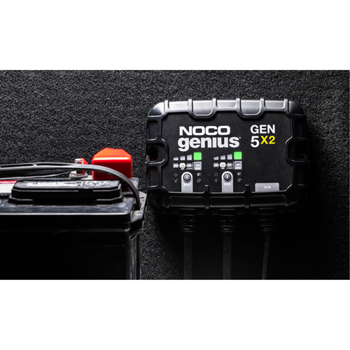 Chargeur de batterie embarqu&eacute; &agrave; 2 sorties de 10 amp&egrave;res Gen5X2 Genius Infinity Industrial Services Inc.