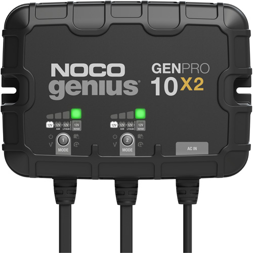 Chargeur de batterie embarqu&eacute; &agrave; 2 sorties de 20 amp&egrave;res GenPro10X2 Genius Infinity Industrial Services Inc.