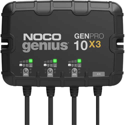 Chargeur de batterie embarqu&eacute; &agrave; 3 sorties de 30 amp&egrave;res GenPro10X3 Genius Infinity Industrial Services Inc.