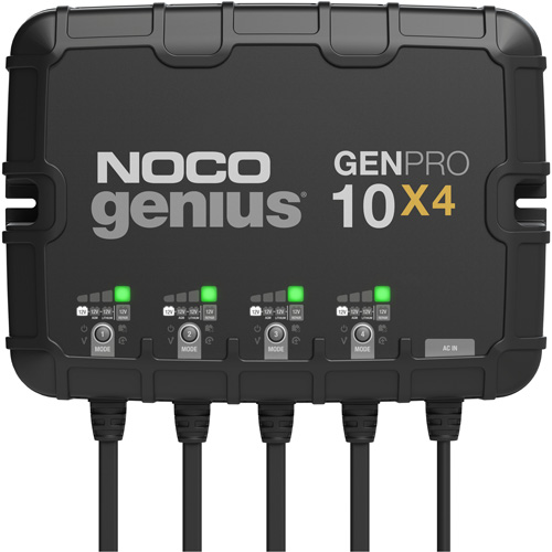 Chargeur de batterie embarqu&eacute; &agrave; 4 sorties de 40 amp&egrave;res GenPro10X4 Genius Infinity Industrial Services Inc.