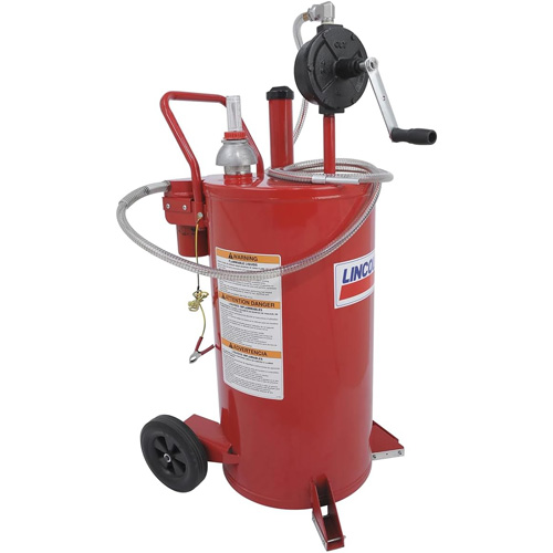 Chariot &agrave; carburant en acier de 25 gallons avec pompe rotative bidirectionnelle et filtre Infinity Industrial Services Inc.