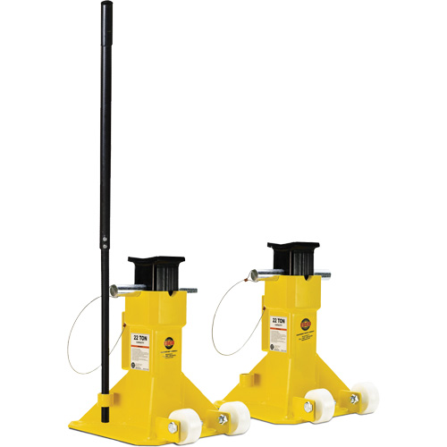 EZ-Wheel Jack Stand, Locking Pin, 22 Tons Capacity, 13-1/2" - 20" H Infinity Industrial Services Inc.