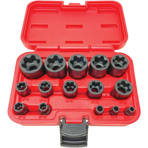 EP "Star" Plus Socket Set, 15 Pieces, 1/4"/3/8"/1/2" Drive Size Infinity Industrial Services Inc.