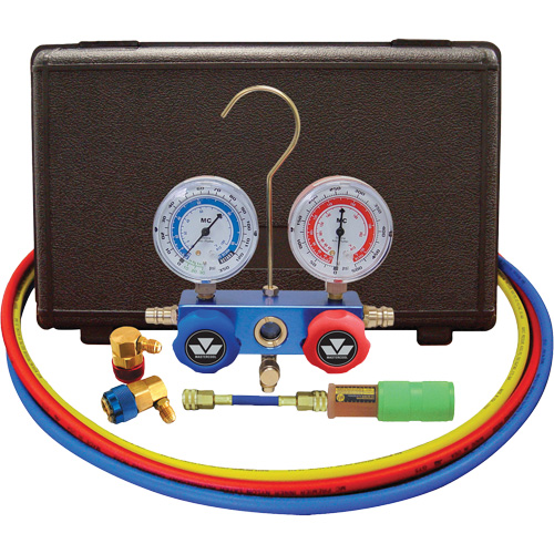 Automotive R134A 2-Way Manifold Gauge Set with Mini Dye Injector Infinity Industrial Services Inc.