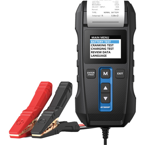 Testeur de batterie, de charge et de d&eacute;marrage BT300P avec imprimante Infinity Industrial Services Inc.