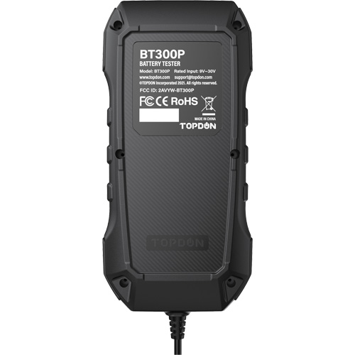 Testeur de batterie, de charge et de d&eacute;marrage BT300P avec imprimante Infinity Industrial Services Inc.