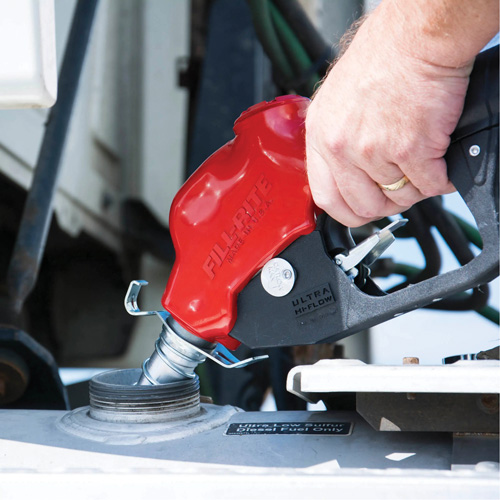 Red Ultra High-Flow Automatic Diesel Spout Nozzle Infinity Industrial Services Inc.