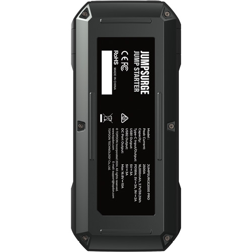 D&eacute;marreur de secours, banque d'alimentation et lampe de poche JumpSurge2000Pro &agrave; 2500 A de pointe Infinity Industrial Services Inc.
