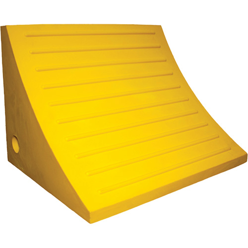 Wheel Chock, Polyurethane, Yellow, 15-1/4" W x 12-1/8" D x 10-3/4" H Infinity Industrial Services Inc.