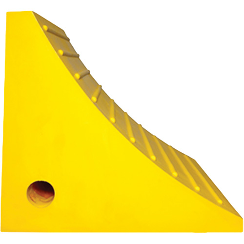 Wheel Chock, Polyurethane, Yellow, 15-1/4" W x 12-1/8" D x 10-3/4" H Infinity Industrial Services Inc.