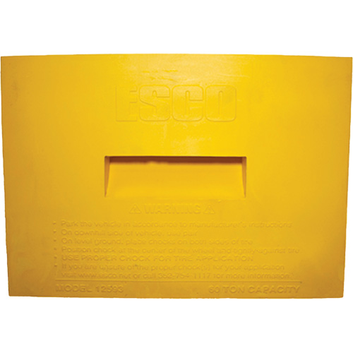 Wheel Chock, Polyurethane, Yellow, 15-1/4" W x 12-1/8" D x 10-3/4" H Infinity Industrial Services Inc.