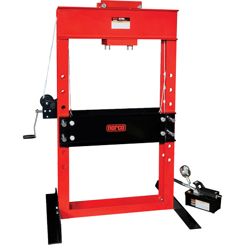 Presse pour atelier op&eacute;r&eacute;e par une pompe/hydraulique &agrave; air, Capacit&eacute; 50 tonnes Infinity Industrial Services Inc.