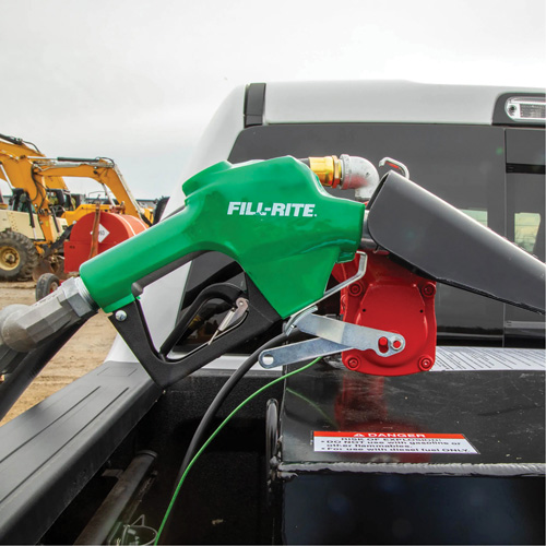 Green Automatic Diesel Spout Nozzle Infinity Industrial Services Inc.