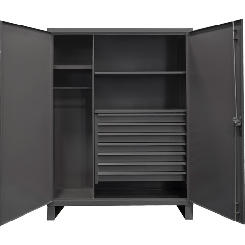 Extra Heavy-Duty Wardrobe Cabinet, Steel, 48" W x 24" D x 78" H, Grey Infinity Industrial Services Inc.