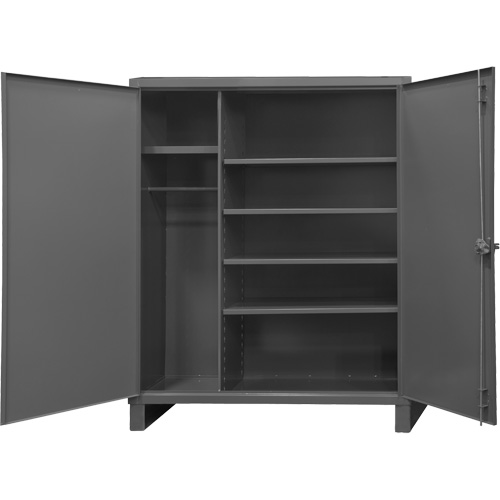 Extra Heavy-Duty Wardrobe Cabinet, Steel, 60" W x 24" D x 78" H, Grey Infinity Industrial Services Inc.