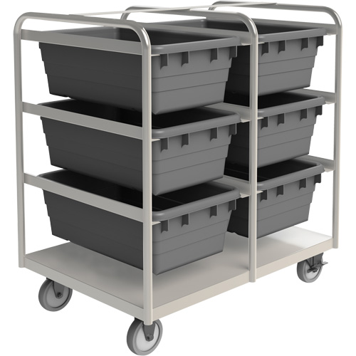 Mobile Tub Rack, Double-sided, 6 bins, 26" W x 36" D x 42" H Infinity Industrial Services Inc.