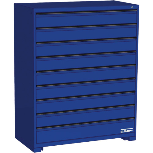 Modular Drawer Cabinet, 9 Drawers, 48" W x 24" D x 60" H, Blue Infinity Industrial Services Inc.