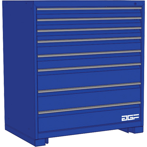 Modular Drawer Cabinet, 8 Drawers, 30" W x 24" D x 40" H, Blue Infinity Industrial Services Inc.