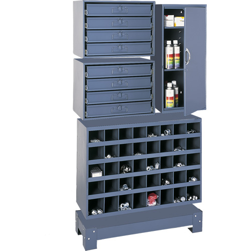 Modular Small Parts Storage Unit, Steel, 8 Drawers, 33-3/4" x 12-1/4" x 59-5/8", Grey Infinity Industrial Services Inc.