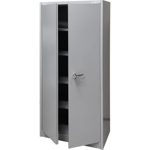 Storage Cabinet, Steel, 4 Shelves, 66" H x 30" W x 15" D, Grey Infinity Industrial Services Inc.