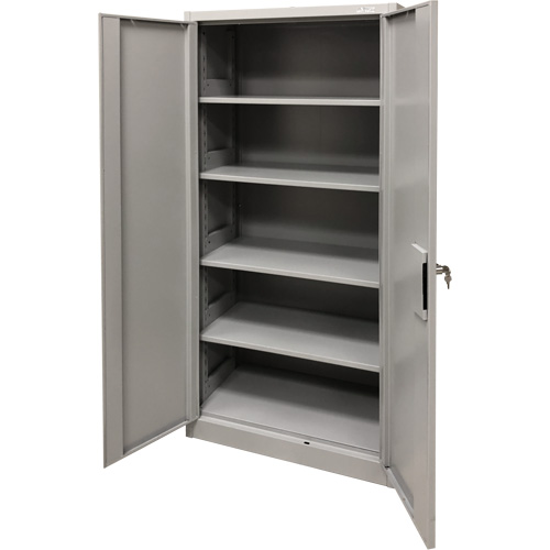 Storage Cabinet, Steel, 4 Shelves, 78" H x 36" W x 24" D, Grey Infinity Industrial Services Inc.