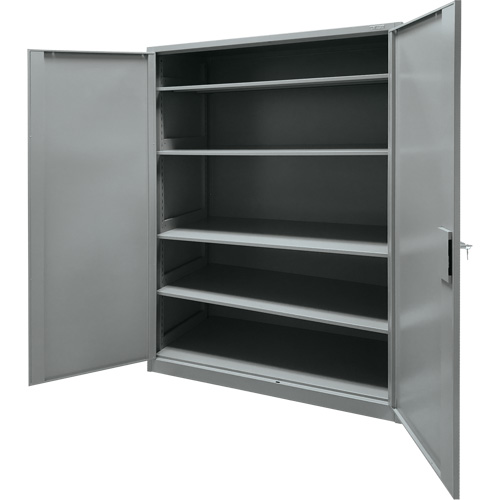 Armoire de rangement, Acier, 4 Tablettes, 78" h x 48" la x 24" P, Gris Infinity Industrial Services Inc.
