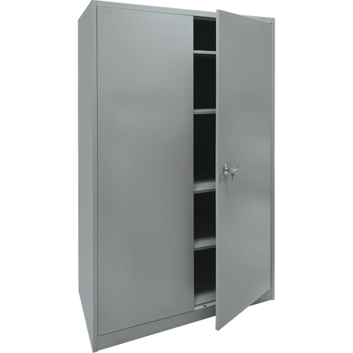 Armoire de rangement, Acier, 4 Tablettes, 78" h x 48" la x 24" P, Gris Infinity Industrial Services Inc.