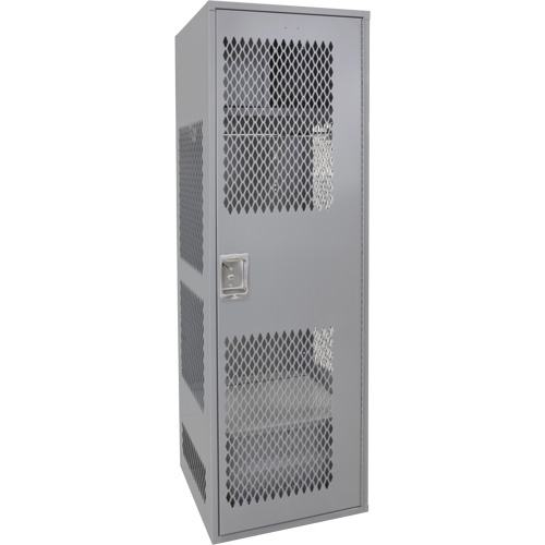 Gear Locker with Door, Steel, 24" W x 24" D x 72" H, Grey Infinity Industrial Services Inc.