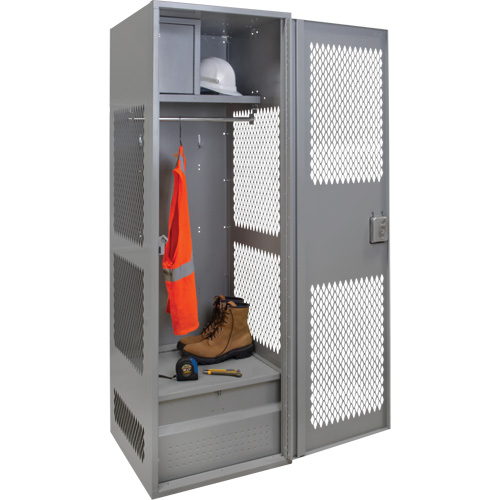 Gear Locker with Door, Steel, 24" W x 24" D x 72" H, Grey Infinity Industrial Services Inc.