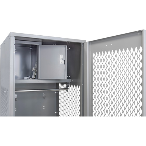 Gear Locker with Door, Steel, 24" W x 24" D x 72" H, Grey Infinity Industrial Services Inc.