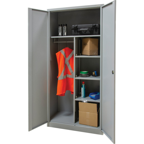 Combination Storage Cabinet, 36" W x 18" D x 72" H, Grey Infinity Industrial Services Inc.