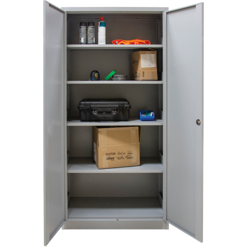 Hi-Boy Storage Cabinet, Steel, 4 Shelves, 72" H x 36" W x 18" D, Grey Infinity Industrial Services Inc.