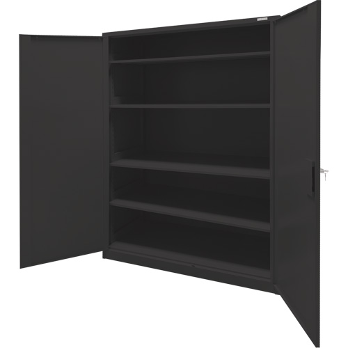 Storage Cabinet, Steel, 4 Shelves, 78" H x 48" W x 24" D, Black Infinity Industrial Services Inc.