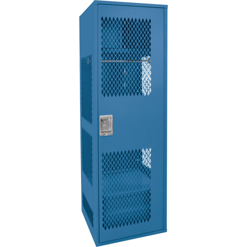 Gear Locker with Door, Steel, 24" W x 18" D x 72" H, Dark Blue Infinity Industrial Services Inc.