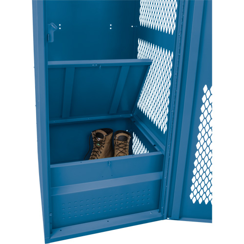 Gear Locker with Door, Steel, 24" W x 18" D x 72" H, Dark Blue Infinity Industrial Services Inc.