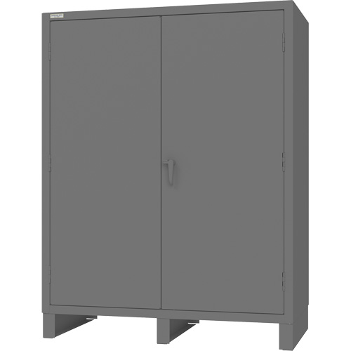 Cabinet with Recessed Doors, Steel, 4 Shelves, 78" H x 60" W x 30" D, Grey Infinity Industrial Services Inc.