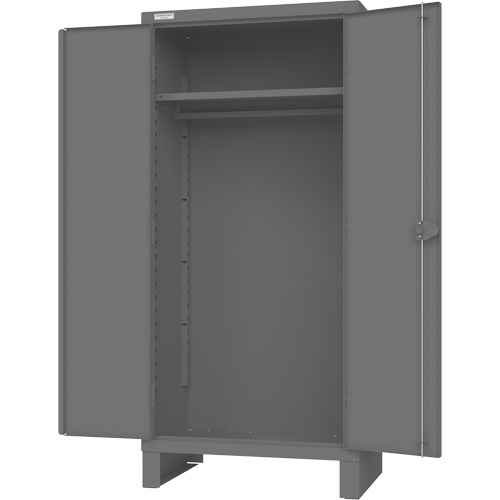 Cabinet with Hanging Bar & Standard Recessed Doors, Steel, 78" H x 36" W x 24" D, Grey Infinity Industrial Services Inc.