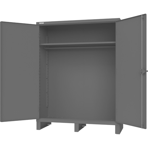 Cabinet with Hanging Bar & Standard Recessed Doors, Steel, 78" H x 60" W x 24" D, Grey Infinity Industrial Services Inc.