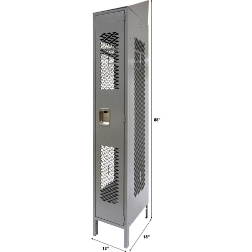 Casiers ventil&eacute;s, 12" x 18" x 88", Acier, Gris, D&eacute;mont&eacute;, Perfor&eacute; Infinity Industrial Services Inc.