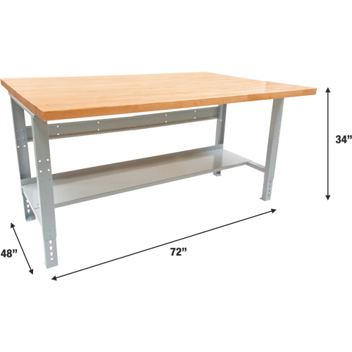 Industrial Modular Workbench, 1000 lbs. Cap., 72" W x 48" D Infinity Industrial Services Inc.