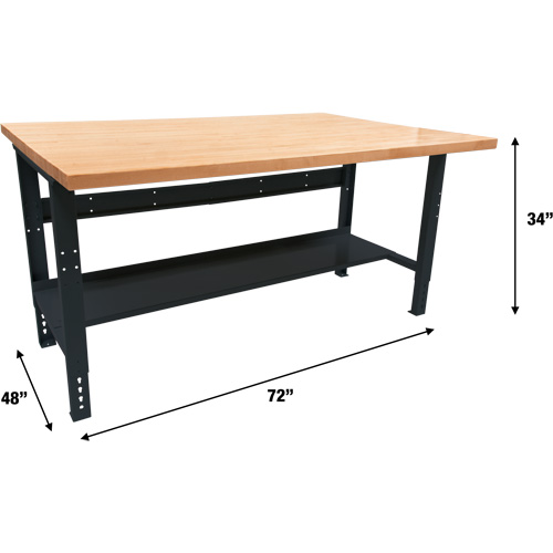 Industrial Modular Workbench, 1000 lbs. Cap., 72" W x 48" D Infinity Industrial Services Inc.
